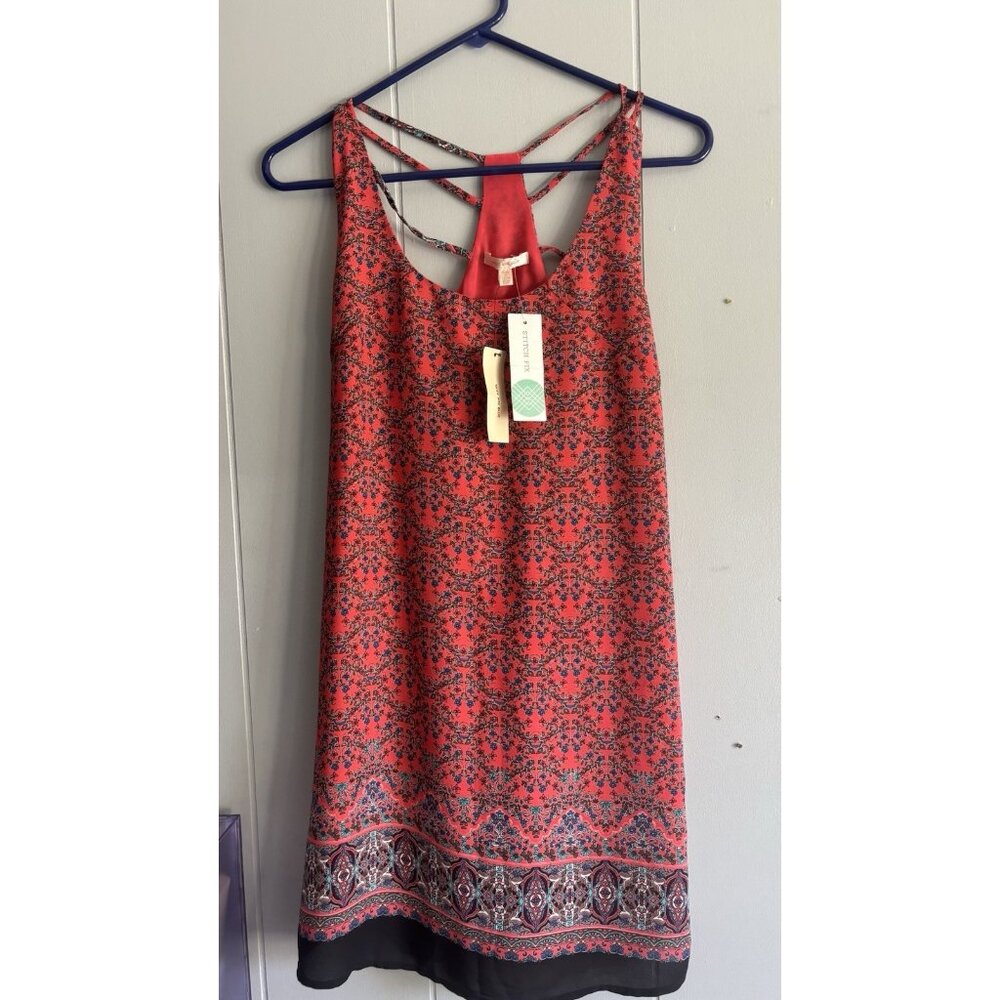 Stitch Fix New With Tags 89$ Sz Petite Caitlyn Dress Floral Skies Are Blue NWT